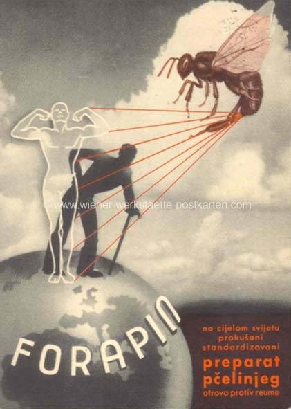 Forapin - Biene - Zagreb um 1940 - Wiener Werkstätte Postkarten