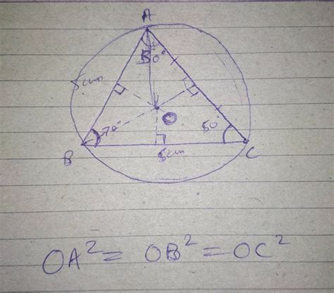 Draw a triangle ABC in which AB=5 cms;angle A =50' AND anhle B = 70 ...