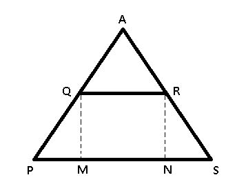 [Solved] In the trapezoid PQRS, PS is parallel to QR. PQ and SR are ...