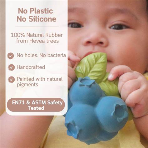 Oli and Carol Jerry The Blueberry Natural Rubber Teether – BabyAmore