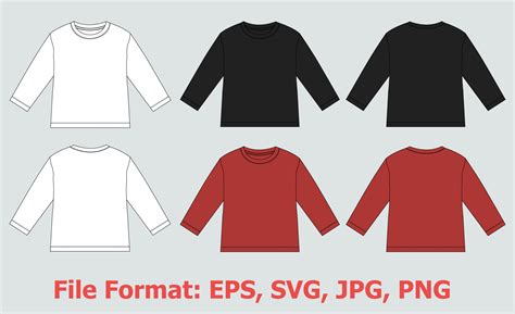 White Black Red Color T Shirt Template Graphic by ClothingArtStudio ...