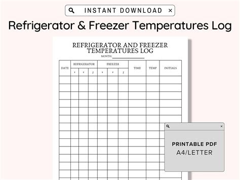 Temperature Check Sheet Pdf _ Free Printable Temperature Record Sheet ...