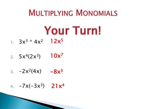 Image result for Multiplying Monomials