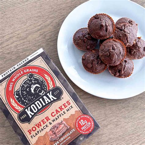 Chocolate Banana Kodiak Muffins (3 Ingredient)
