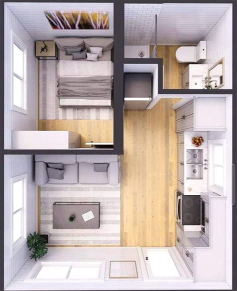 Pin by Sheila Neto on New house plans | Small apartment design, Small house layout, Small house ...