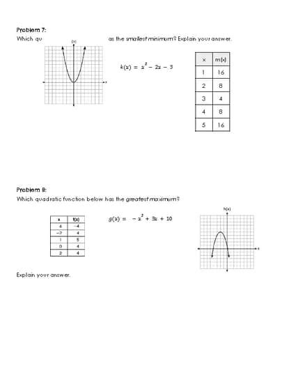 Image result for Comparing Quadratic Equations