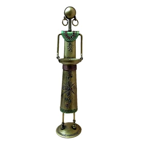 Metal Tribal Lady Candle Stand (Product Code 3271) at Rs 720.00