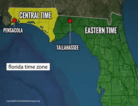 Florida Time Zone Map | Map of Florida Time Zones