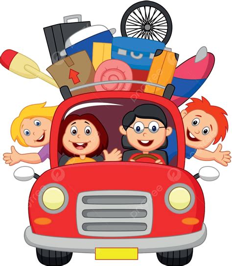 Family Traveling With Car Journey Mom Dad Vector, Journey, Mom, Dad PNG ...