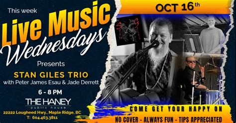 Stan Giles Trio w/Peter James Esau & Jade Derrett, The Haney Public ...