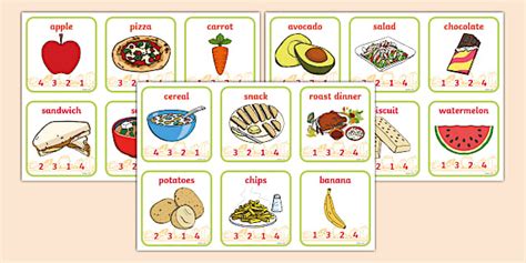 Food-Themed Syllables Clip Cards (teacher made) - Twinkl
