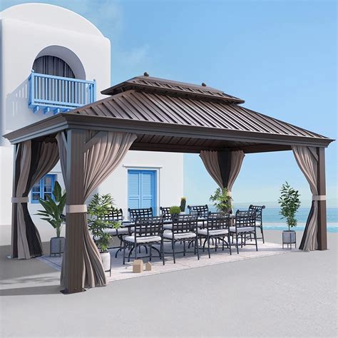 YOLENY 12'x16' Hardtop Gazebo with India | Ubuy