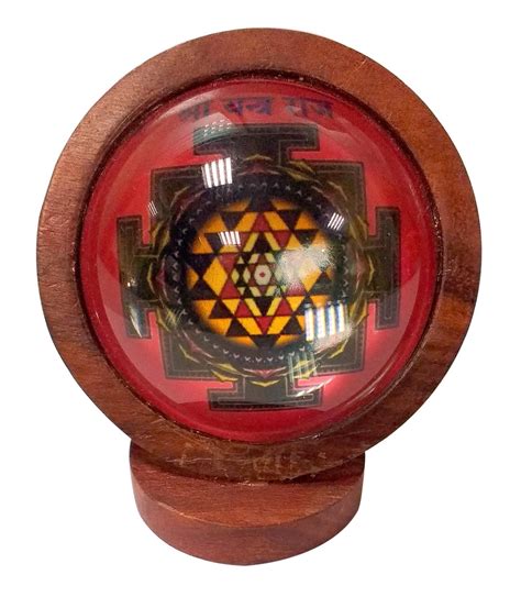 Buy Starstell Religious Shri Yantra Raj in Circular Shape Wooden Stand ...