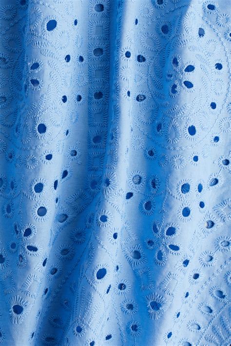 Blusa con bordado inglés - Azul - MUJER | H&M ES