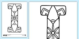 Mandala Letter R Colouring Page