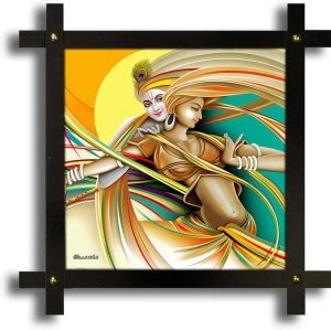 Poster N Frames Cross Wooden Frame Hand-Crafted with photo of Radha ...