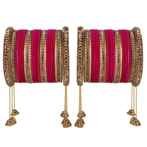 Buy Beautiful Stones Work Charming Lac Kada Bangle With Multicoloured ...