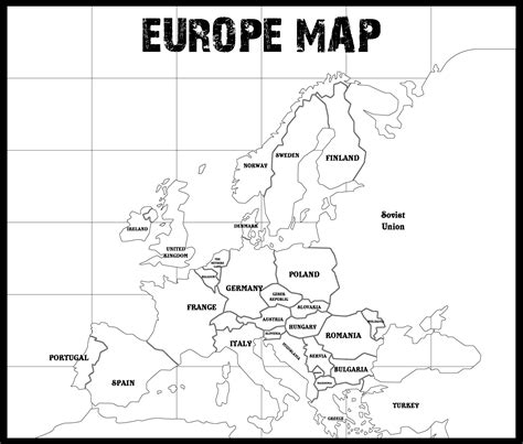Outline Map Of Europe