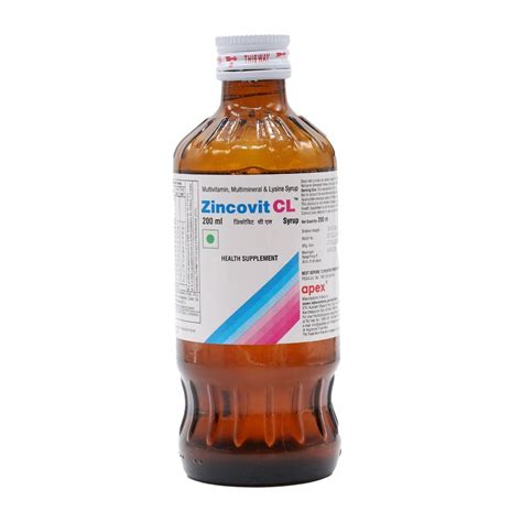 Zincovit CL Syrup | Uses, Side Effects, Price | Apollo Pharmacy