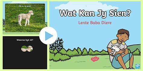 Lente Baba Diere Wat Kan Jy Sien? PowerPoint