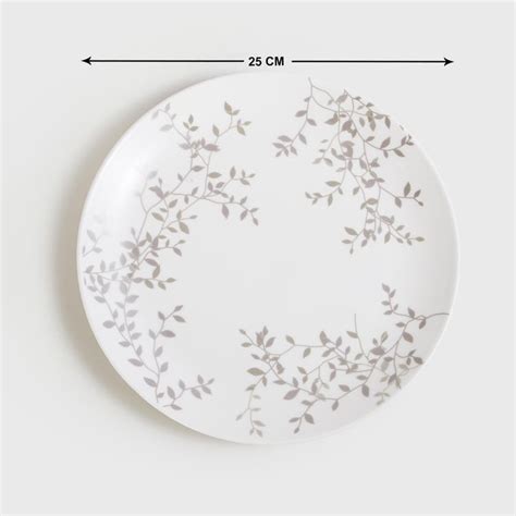 Buy Fiesta White Printed Bone China Dinner Plate - 25cm from Home ...