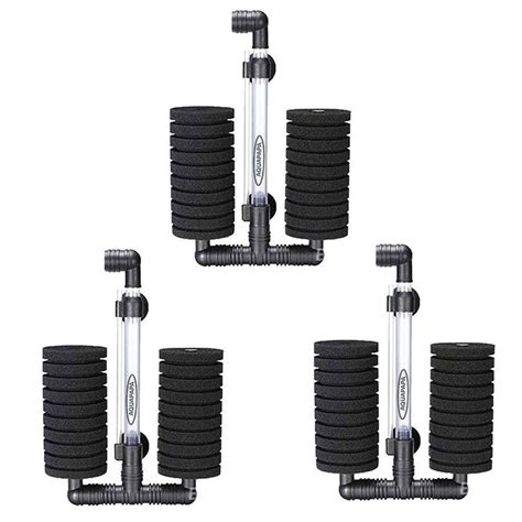 AQUAPAPA Pack of 3 Bio Sponge Filter for Betta Fry Aquarium Fish Tank ...