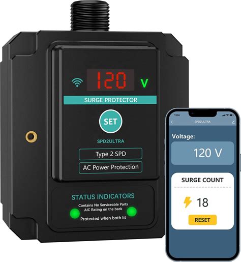 Amazon.com: WiFi Whole House Surge Protector,108,000 Amps/Phase, 2820 Joules (Total), Thermally ...