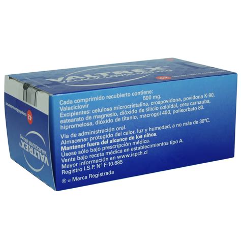 Valtrex Valaciclovir 500 mg 42 Comprimidos Recubierto | Cruz Verde