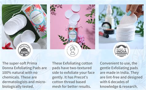 Buy Prima Donna Exfoliating Cotton Pads - Skin Friendly, Hypoallergenic ...