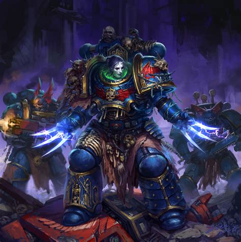 Konrad Curze and Night Lords Warhammer Art