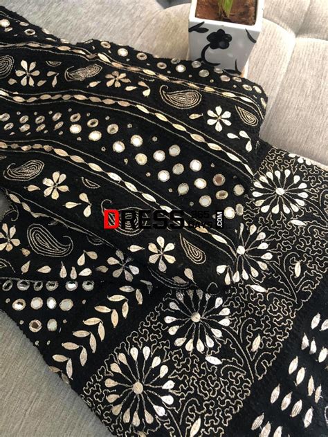 Black Mirror Gota Patti Chikankari Anarkali – Dress365days