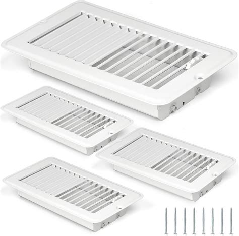 4" X 8" Floor Register (Duct Opening Size), 4 Pack Rv Floor Vent Cover ...