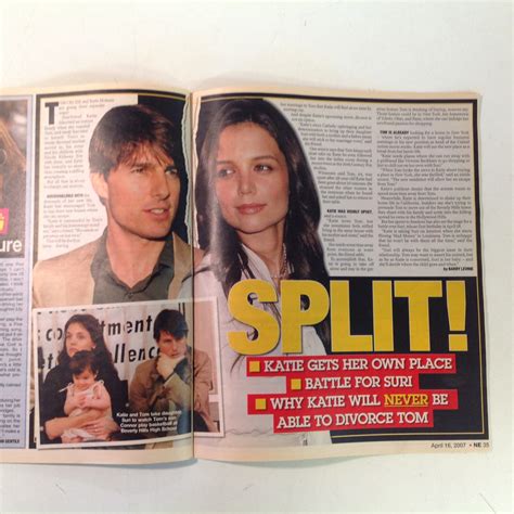 Vintage April 16 2007 NATIONAL ENQUIRER Tom and Katie Drew Barrymore L ...