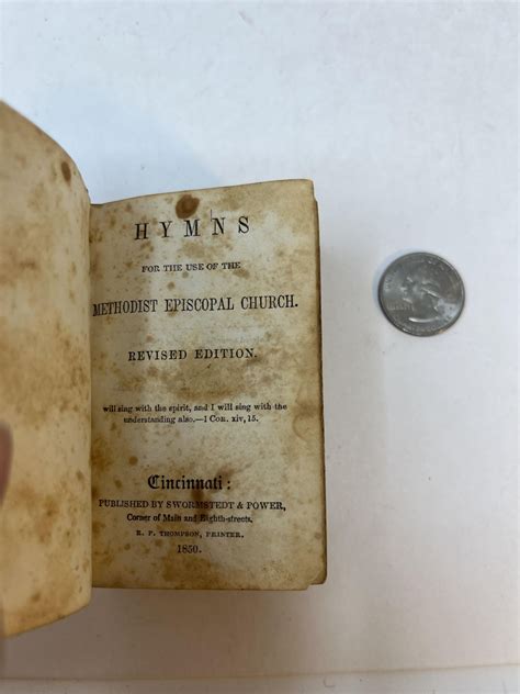 HYMNS FOR THE USE OF THE METHODIST EPISCOPAL CHURCH Leather | 1850 ...