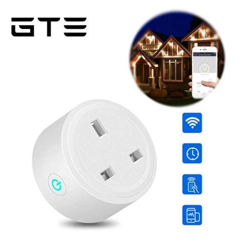 GTE WiFi Wireless Remote Control Socket Timer Plug Smart Home Power ...
