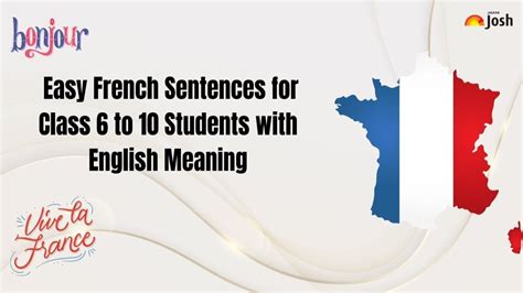 50+ Easy French Sentences for Class 6 to 10 Students with English Meaning