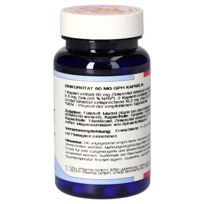 Zinc Orotate 60 mg GPH Capsules [4299390]-Gall-Pharma GmbH-Online-Shop