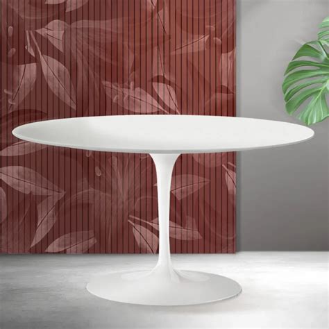 Saarinen Coffee Table H 41 cm in White Florim Ceramic