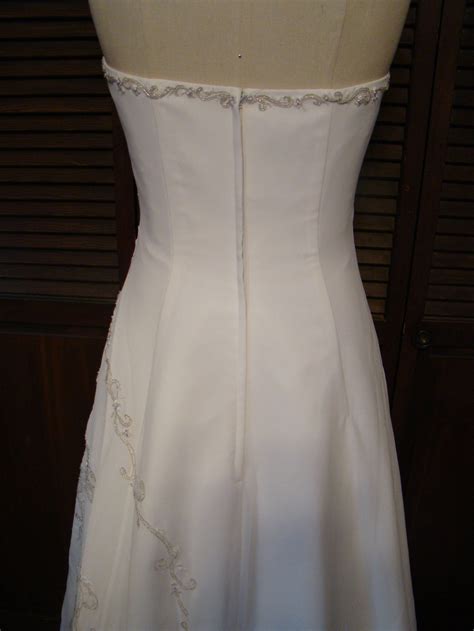 Light Ivory Chiffon Strapless Wedding Dress/ Simple Wedding - Etsy