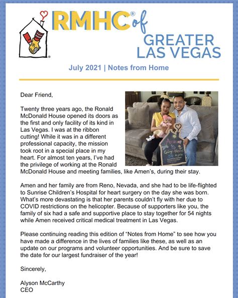 Our Summer E-Newsletter is Here! - Ronald McDonald House Charities ...