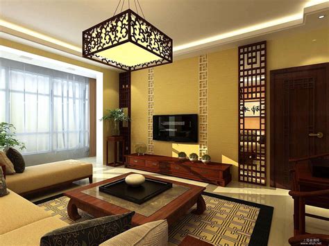 新中式客厅装修效果图-上海装潢网