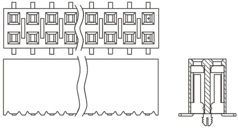 SSM-105-L-DV Samtec | Samtec SSM Series Straight Surface Mount PCB ...