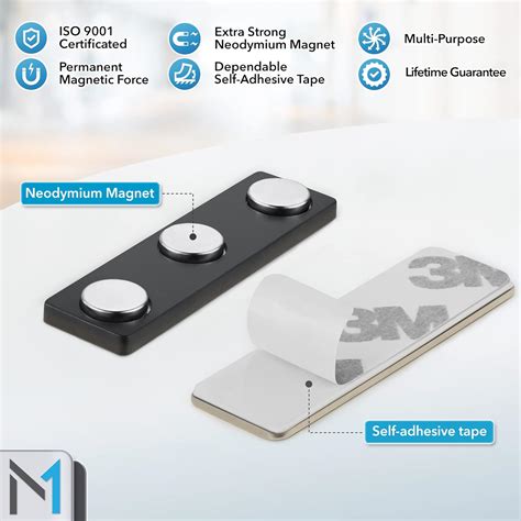 Mata1-USA No-Pin Design Name Tag Magnets (100 Badge Holder Magnets, 1. ...