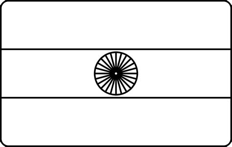 Illustration Indian National Flag Icon In Line Art. 24157583 Vector Art ...