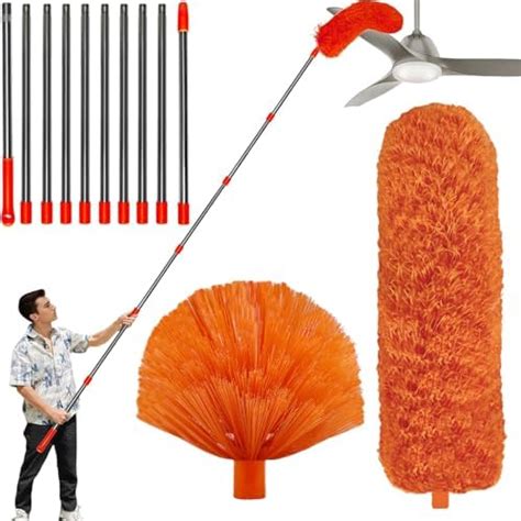 20 Foot High Reach Duster Kit with 2-14 ft Extension Pole, Cobweb ...