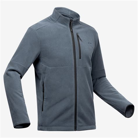 Men’s Zippered Fleece Hiking Jacket – MH 500 - Slate grey - Quechua ...
