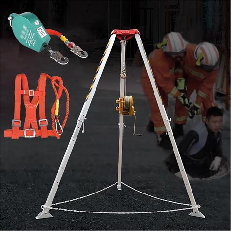 HHGDS Fall Arrest Kits,Confined Space Tripod with Rescue Winch & Fall ...