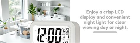 Kadio Digital Alarm Clock,Battery Operated Small Desk Clocks,with Date ...