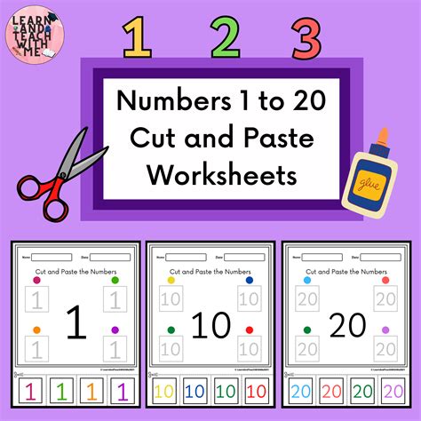 Numbers 1-20 Cut and Paste Worksheets | Made By Teachers