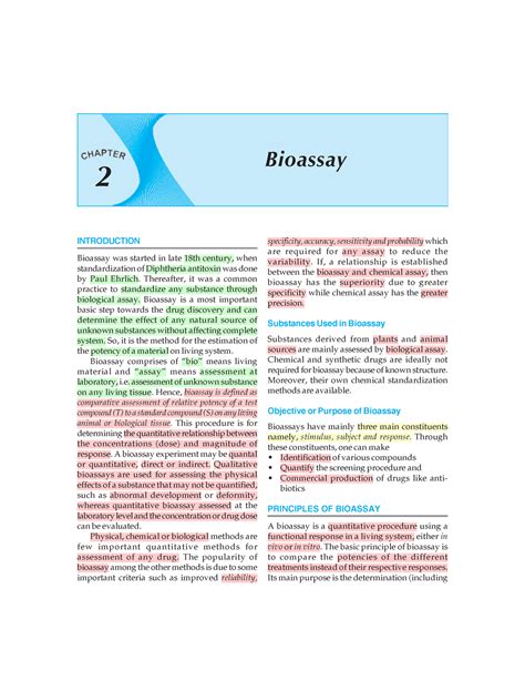 Bioassay - TyBPharm - 2 Bioassay INTRODUCTION Bioassay was started in ...